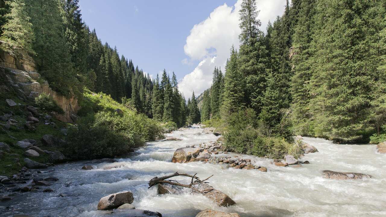 Kyrgyzstan public holiday scenery, Asia